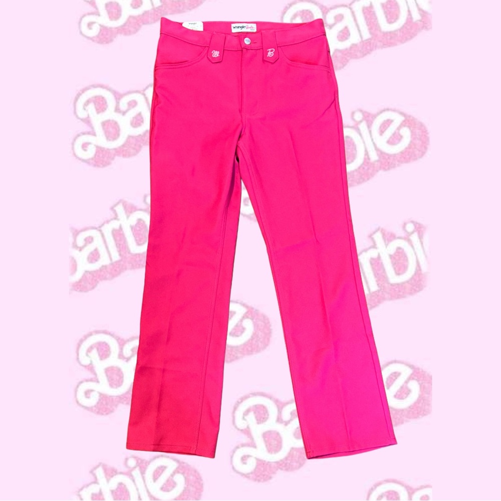Wrangler Barbie High Rise Boot Cut Pants Jeans Size 29 x 32 Hot Pink Rancher NWT